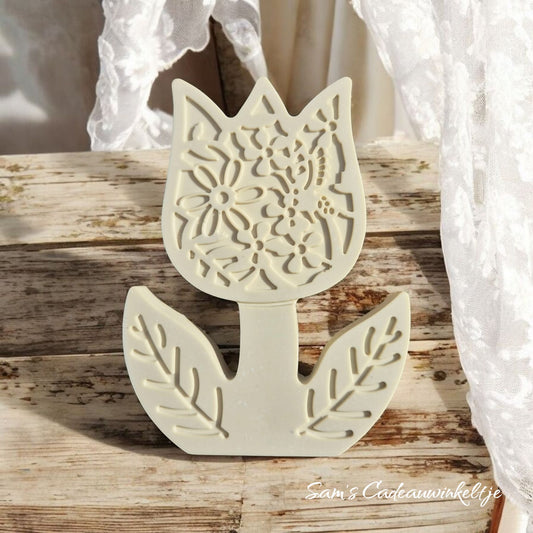 Handgemaakte Grote Bloem van Porseleingips