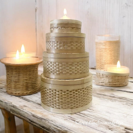 Handgemaakte Bamboe Boxen - Naturel