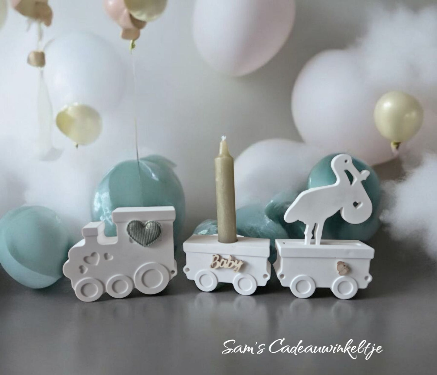 Kraamcadeautje of Verjaardagscadeau van Porseleingips