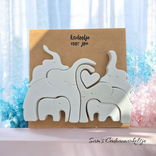 Handgemaakt Puzzeltje van Porseleingips