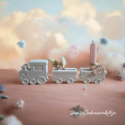 Treintje van Porseleingips