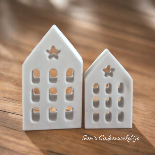 Set van Porseleingips Huisjes