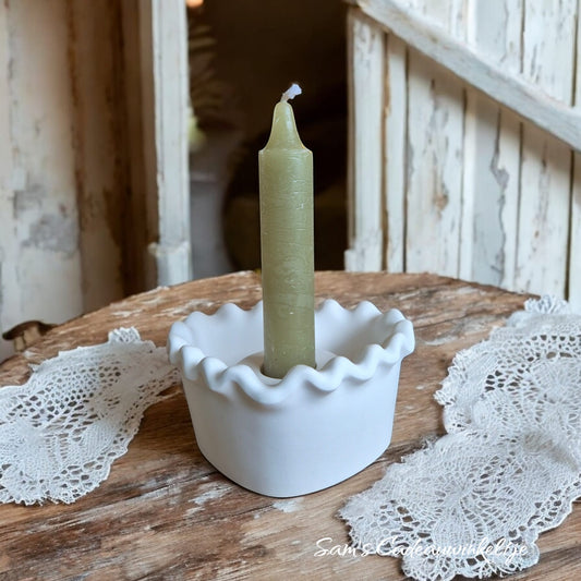 Handgemaakte Kandelaar van Porseleingips