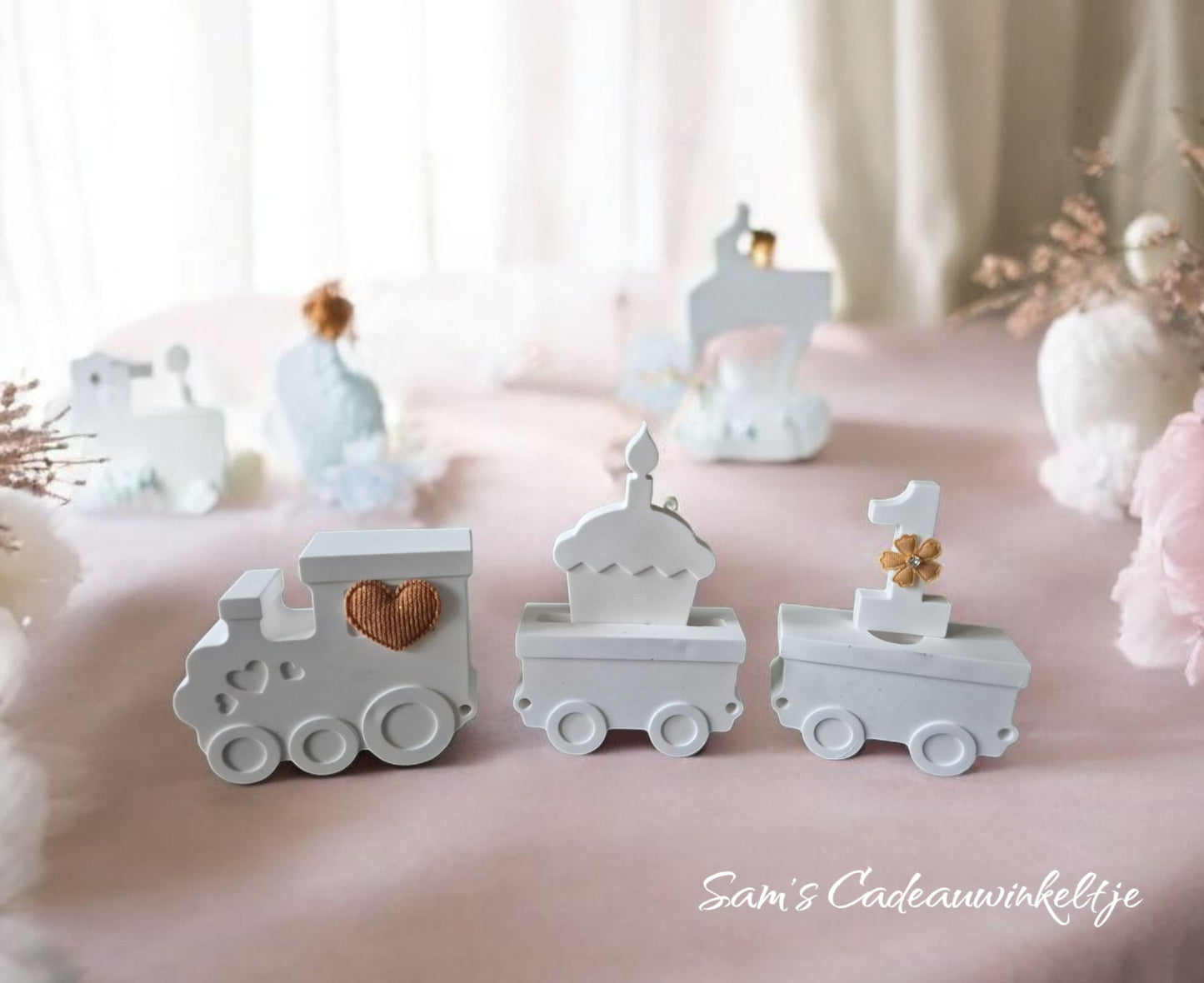 Kraamcadeautje of Verjaardagscadeau van Porseleingips