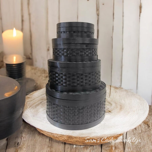 Handgemaakte Bamboe Boxen - Zwart